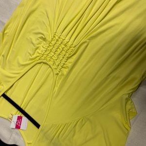 NWT Yellow Blouse, Sleeveless w/ ruffles on neckline